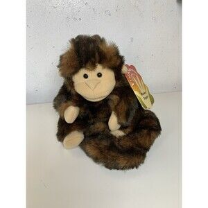 Folkmanis Monkey Puppet Plush Full Body Brown Monkey Chimp Long Tail Jungle Baby